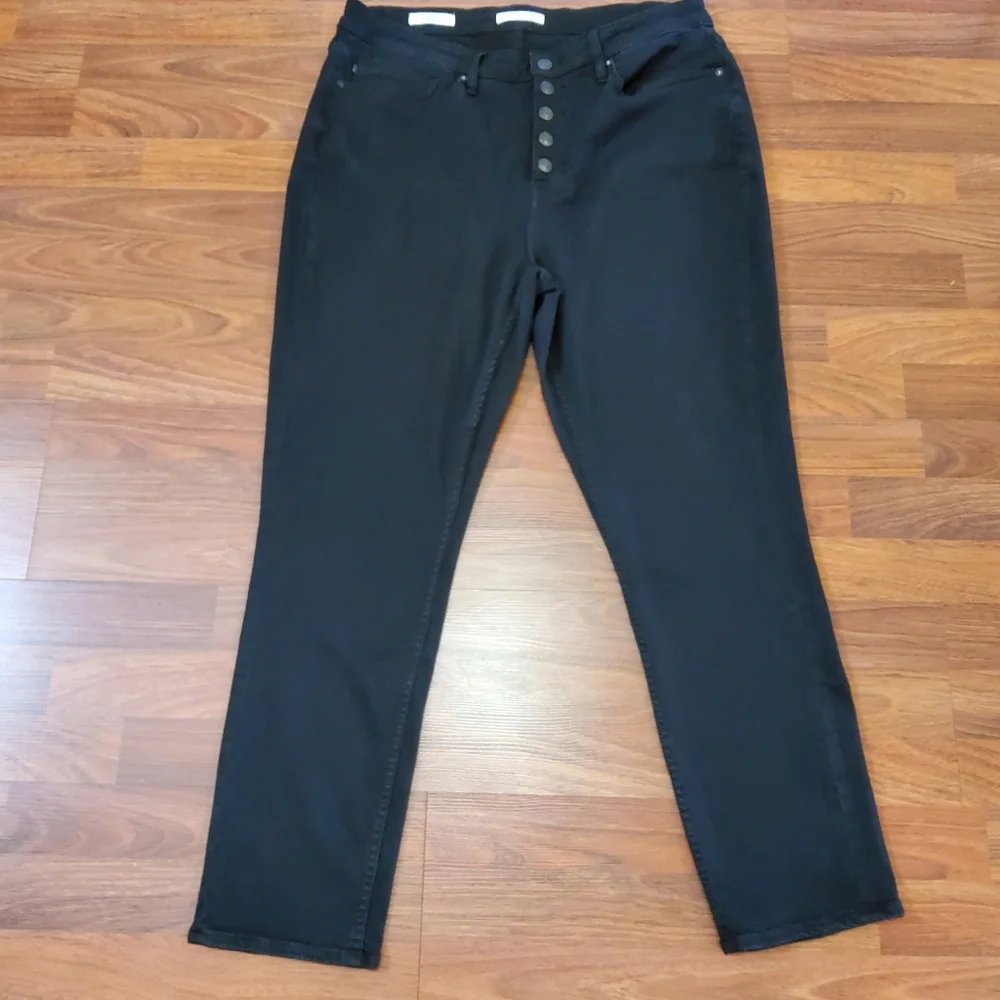 Vigoss Ace High Rise Skinny Denim Jeans Size 18 Black